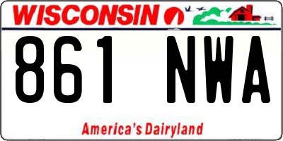 WI license plate 861NWA