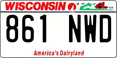WI license plate 861NWD
