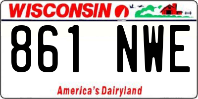 WI license plate 861NWE