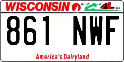 WI license plate 861NWF