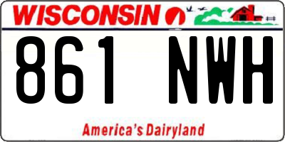 WI license plate 861NWH