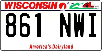 WI license plate 861NWI