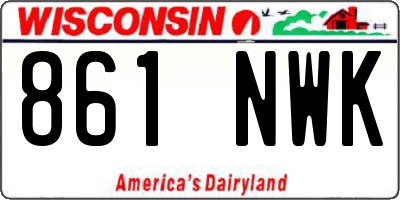 WI license plate 861NWK