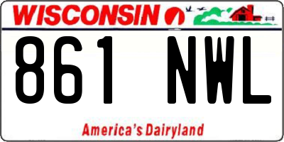 WI license plate 861NWL