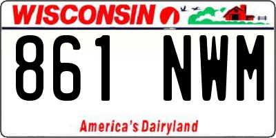 WI license plate 861NWM