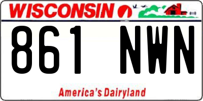 WI license plate 861NWN