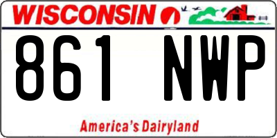 WI license plate 861NWP