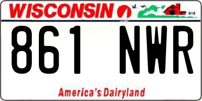 WI license plate 861NWR