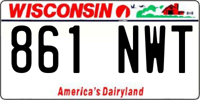 WI license plate 861NWT