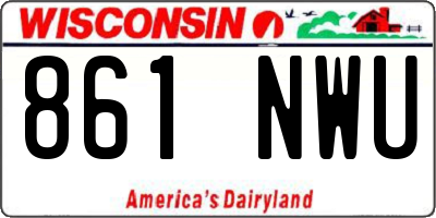 WI license plate 861NWU