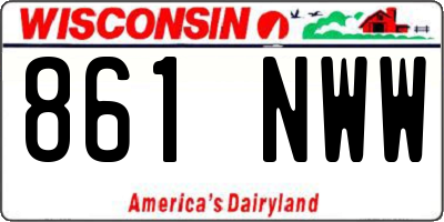 WI license plate 861NWW