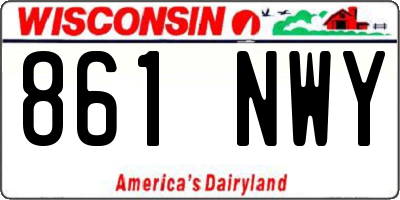 WI license plate 861NWY