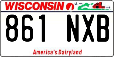 WI license plate 861NXB