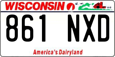 WI license plate 861NXD