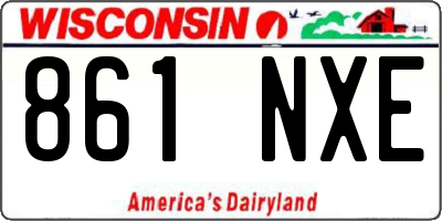 WI license plate 861NXE