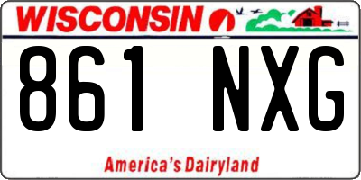 WI license plate 861NXG