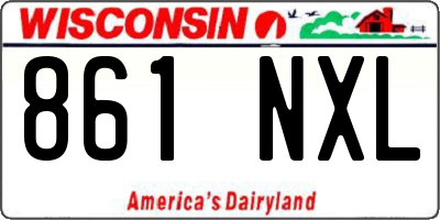 WI license plate 861NXL