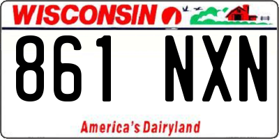 WI license plate 861NXN