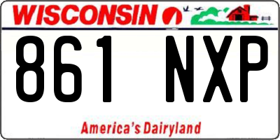 WI license plate 861NXP