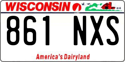 WI license plate 861NXS