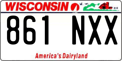 WI license plate 861NXX