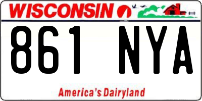 WI license plate 861NYA