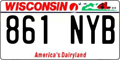 WI license plate 861NYB