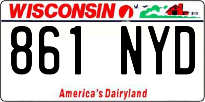 WI license plate 861NYD