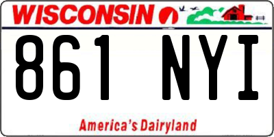 WI license plate 861NYI
