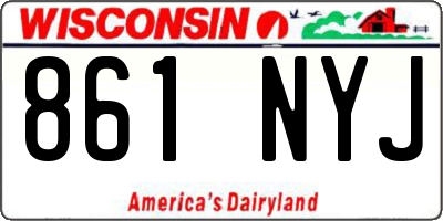 WI license plate 861NYJ