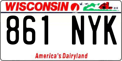 WI license plate 861NYK