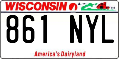WI license plate 861NYL