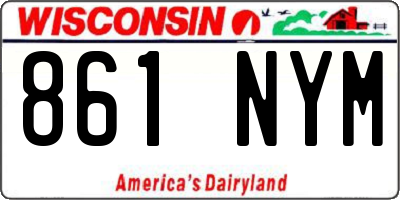 WI license plate 861NYM