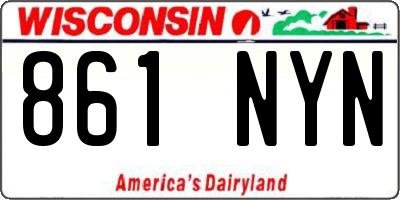 WI license plate 861NYN