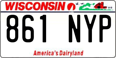 WI license plate 861NYP