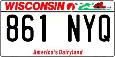 WI license plate 861NYQ