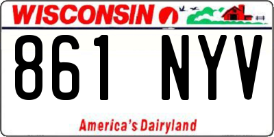 WI license plate 861NYV