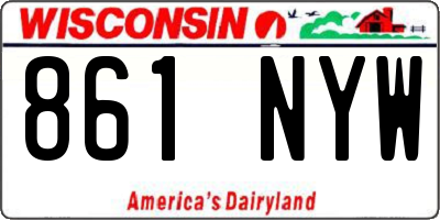 WI license plate 861NYW