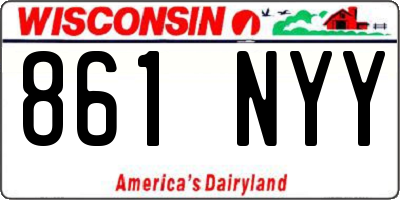 WI license plate 861NYY