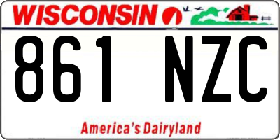 WI license plate 861NZC