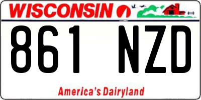 WI license plate 861NZD