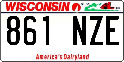 WI license plate 861NZE
