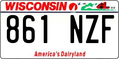 WI license plate 861NZF