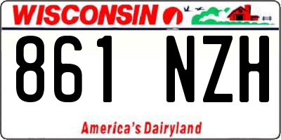 WI license plate 861NZH