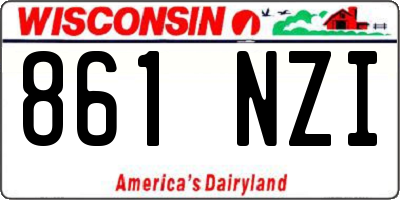 WI license plate 861NZI