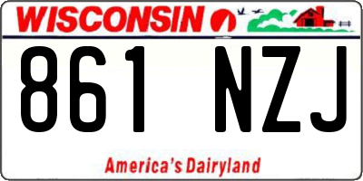 WI license plate 861NZJ