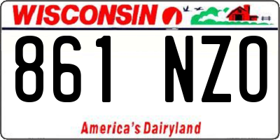 WI license plate 861NZO