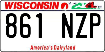 WI license plate 861NZP