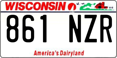 WI license plate 861NZR