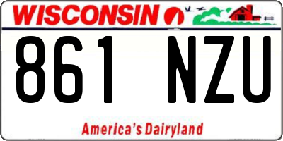 WI license plate 861NZU